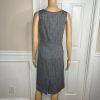 EMILY 2PC Gray Polyester Lined Collarless Cocktail Dress Suit Size 10