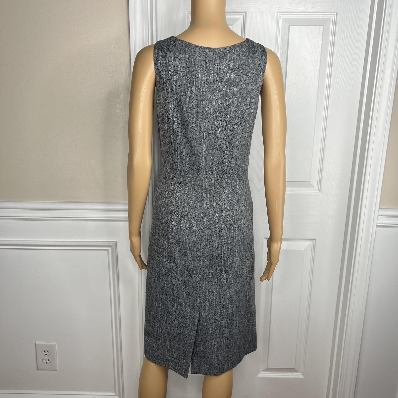 EMILY 2PC Gray Polyester Lined Collarless Cocktail Dress Suit Size 10