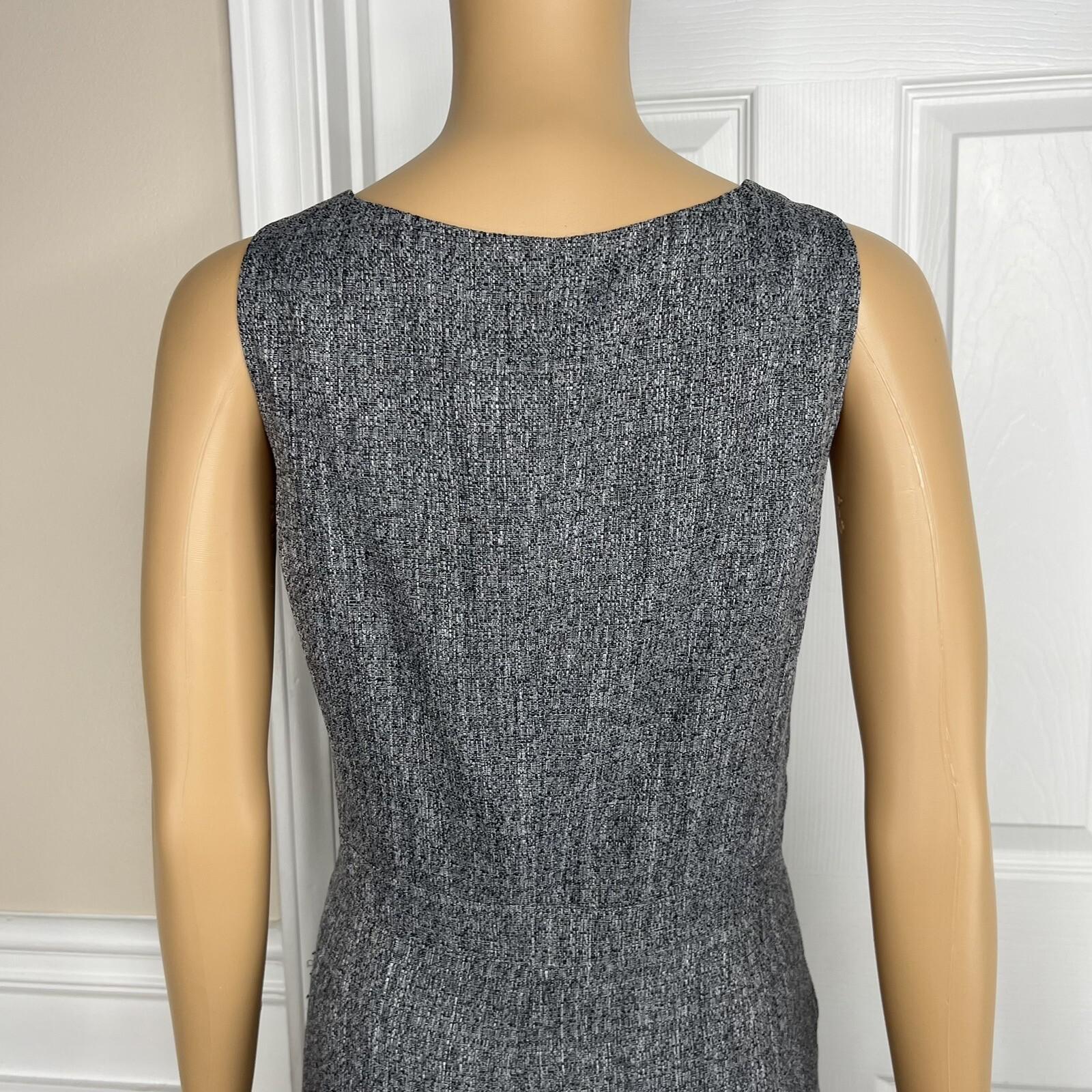 EMILY 2PC Gray Polyester Lined Collarless Cocktail Dress Suit Size 10