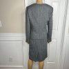 EMILY 2PC Gray Polyester Lined Collarless Cocktail Dress Suit Size 10