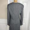 EMILY 2PC Gray Polyester Lined Collarless Cocktail Dress Suit Size 10