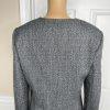 EMILY 2PC Gray Polyester Lined Collarless Cocktail Dress Suit Size 10
