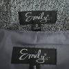 EMILY 2PC Gray Polyester Lined Collarless Cocktail Dress Suit Size 10