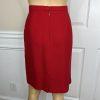 Lillie Rubin Exclusive Vintage Wool Skirt Suit Size 8 Red Lined Notch Collar 2PC