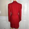 Lillie Rubin Exclusive Vintage Wool Skirt Suit Size 8 Red Lined Notch Collar 2PC