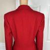 Lillie Rubin Exclusive Vintage Wool Skirt Suit Size 8 Red Lined Notch Collar 2PC