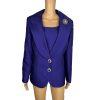 Giovanna Collection Polyester Blazer Set Size 10 Embellished Purple Lined Women