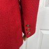 Lillie Rubin Exclusive Vintage Wool Skirt Suit Size 8 Red Lined Notch Collar 2PC