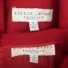 Lillie Rubin Exclusive Vintage Wool Skirt Suit Size 8 Red Lined Notch Collar 2PC