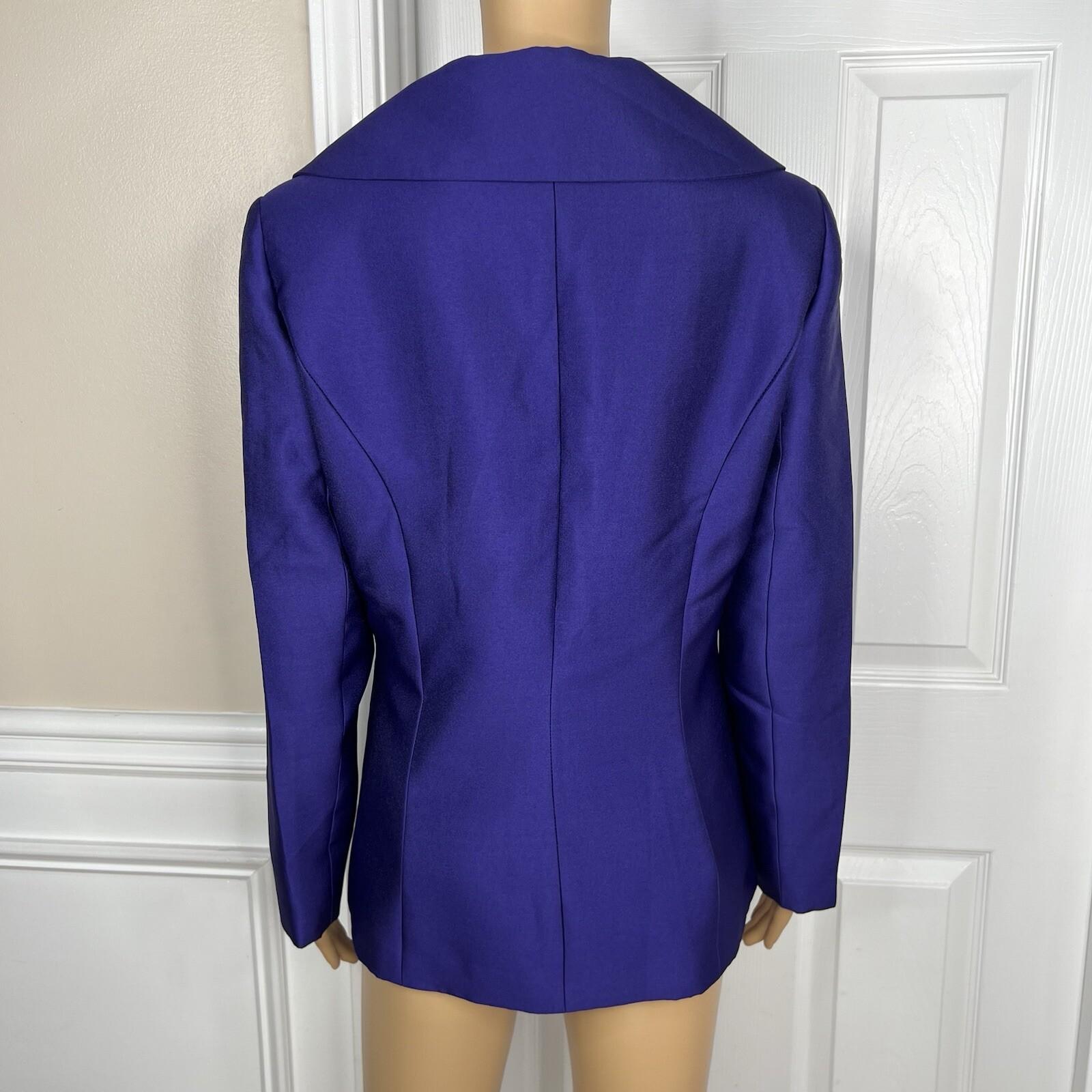 Giovanna Collection Polyester Blazer Set Size 10 Embellished Purple Lined Women
