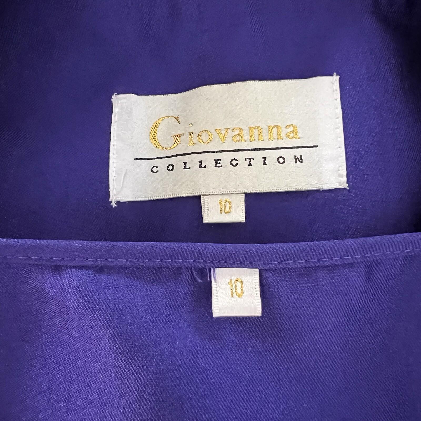 Giovanna Collection Polyester Blazer Set Size 10 Embellished Purple Lined Women