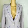 Platine Paris Women Wool Skirt 40 Suit 38 Lined Collarless Cocktail Career 2PC