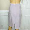 Platine Paris Women Wool Skirt 40 Suit 38 Lined Collarless Cocktail Career 2PC