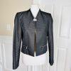 CALVIN KLEIN Women 1PC Black Polyester Metallic Lined Open Front Blazer Size 6