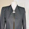 CALVIN KLEIN Women 1PC Black Polyester Metallic Lined Open Front Blazer Size 6
