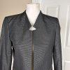 CALVIN KLEIN Women 1PC Black Polyester Metallic Lined Open Front Blazer Size 6