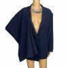 John Meyer Polyester Pant Suit Size 22W Blue Striped Notch Collar 2PC Pockets