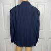 John Meyer Polyester Pant Suit Size 22W Blue Striped Notch Collar 2PC Pockets