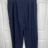 John Meyer Polyester Pant Suit Size 22W Blue Striped Notch Collar 2PC Pockets