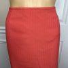 Le Suit Polyester Rayon Skirt Suit Size 18 Striped Light Orange Ruffle 2PC