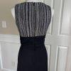 Patra Sequin Metallic Stretch Dress Suit Size 8 Vintage Black Silver Maxi Lined