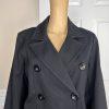 T Tahari Women Polyester Nylon Stretch Size 14 Black Double Breasted Coat New