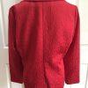 LAURA ASHLEY Women Textured Red Zippered Polyester Lined Blazer Size L