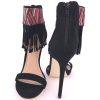 EVELYN Women Studded Fringe Embellishments Embroidered Pattern Size 9