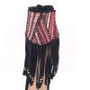 EVELYN Women Studded Fringe Embellishments Embroidered Pattern Size 9