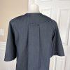 SHARAGANO 2PC Blue Polyester Rayon Stretch Short Sleeves Skirt Suit Size 12