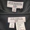 SHARAGANO 2PC Blue Polyester Rayon Stretch Short Sleeves Skirt Suit Size 12
