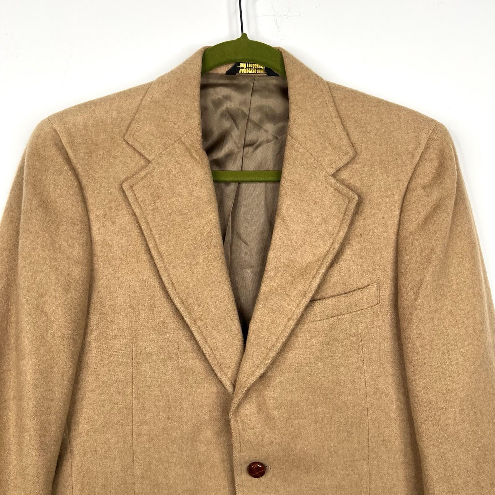 Jos A Bank Clothiers Vintage Camel Hair Blazer Size 40R Tan Vented Sport Coat