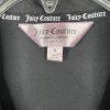 Juicy Couture Satin Long Sleeve Button Down Black Nightgown Lounge Shirt Size S