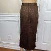 MARK Women 2PC Brown Polyester Beaded Lined Cocktail Skirt Suit Size 10