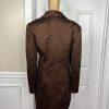 MARK Women 2PC Brown Polyester Beaded Lined Cocktail Skirt Suit Size 10
