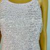 Eloquii Sequin Maxi Gown Size 26 Pink Ruched with Slit Stretch Party cocktail