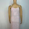 Eloquii Sequin Maxi Gown Size 26 Pink Ruched with Slit Stretch Party cocktail