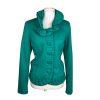 INC INTERNATIONAL CONCEPTS Green Rayon Nylon Spandex Ruffle Blazer Size M
