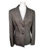SUIT STUDIO 1PC Brown Metallic Polyester Lined Single Breasted Blazer Size 12