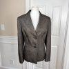 SUIT STUDIO 1PC Brown Metallic Polyester Lined Single Breasted Blazer Size 12