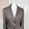 SUIT STUDIO 1PC Brown Metallic Polyester Lined Single Breasted Blazer Size 12