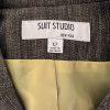 SUIT STUDIO 1PC Brown Metallic Polyester Lined Single Breasted Blazer Size 12