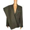 Evan Picone Pant Suit Size 12 Polyester Green Lined Peak Collar Pockets 2PC