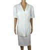 Le Suit Viscose Blend Skirt Suit 18 Embroidered Beaded Short Sleeves 2PC New
