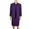 10-7946.jpg Le Suit Polyester Spandex Dress Suit 10P Purple Stand Up Collar Cocktail 2PC