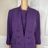 10-7949.jpg Le Suit Polyester Spandex Dress Suit 10P Purple Stand Up Collar Cocktail 2PC