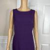 10-7951.jpg Le Suit Polyester Spandex Dress Suit 10P Purple Stand Up Collar Cocktail 2PC