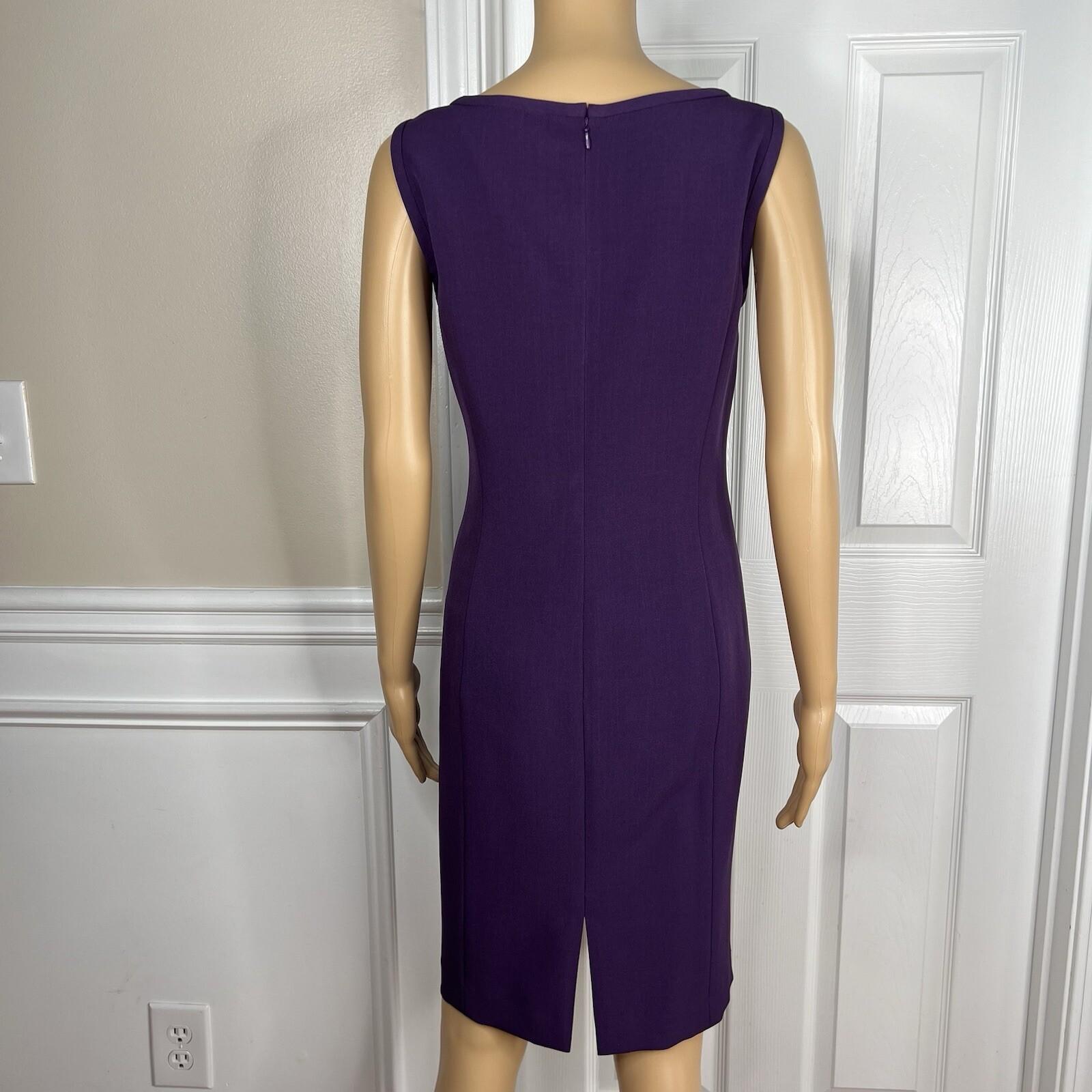 10-7952.jpg Le Suit Polyester Spandex Dress Suit 10P Purple Stand Up Collar Cocktail 2PC