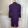 10-7954.jpg Le Suit Polyester Spandex Dress Suit 10P Purple Stand Up Collar Cocktail 2PC