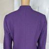 10-7957.jpg Le Suit Polyester Spandex Dress Suit 10P Purple Stand Up Collar Cocktail 2PC